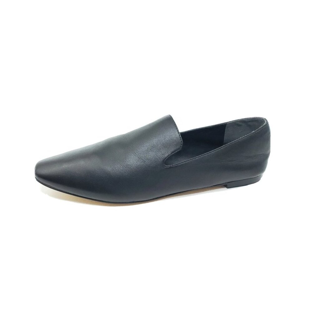 J. Crew Slip-On Loafers Square Toe Flats Womens Black Leather Womens Size US 9